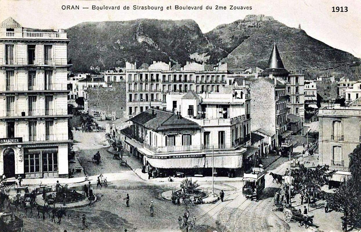 Oran - Place Karguentah- Boulevards Strasbourg et 2e Zouaves -1913.jpg